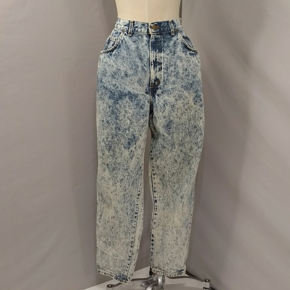 Acid Wash 80s Chic Vintage Jeans High Waisted  100% Cotton SeeMes USA Made Denim
